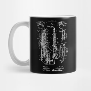 Saxophone Vintage 1915 Patent Print Mug